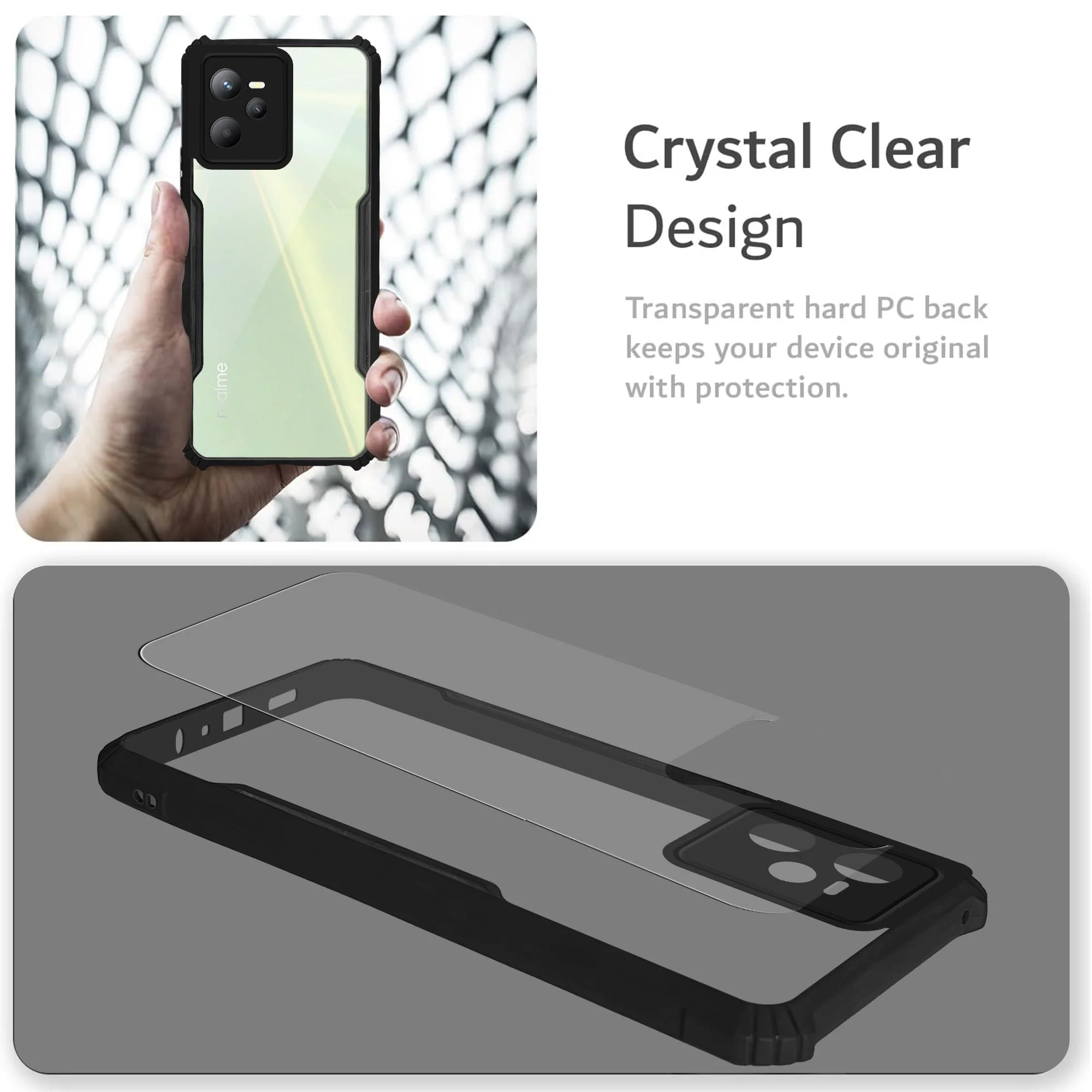 Premium Acrylic Transparent Back Cover for Realme Narzo 50A Prime - Image 4