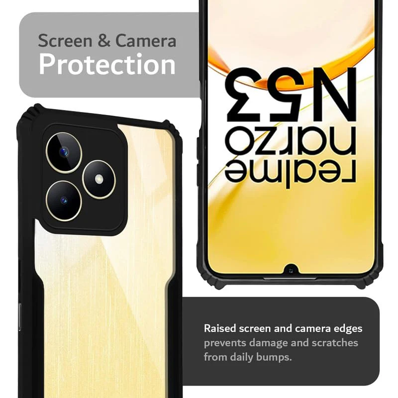 Premium Acrylic Transparent Back Cover for Realme Narzo N53 - Image 6