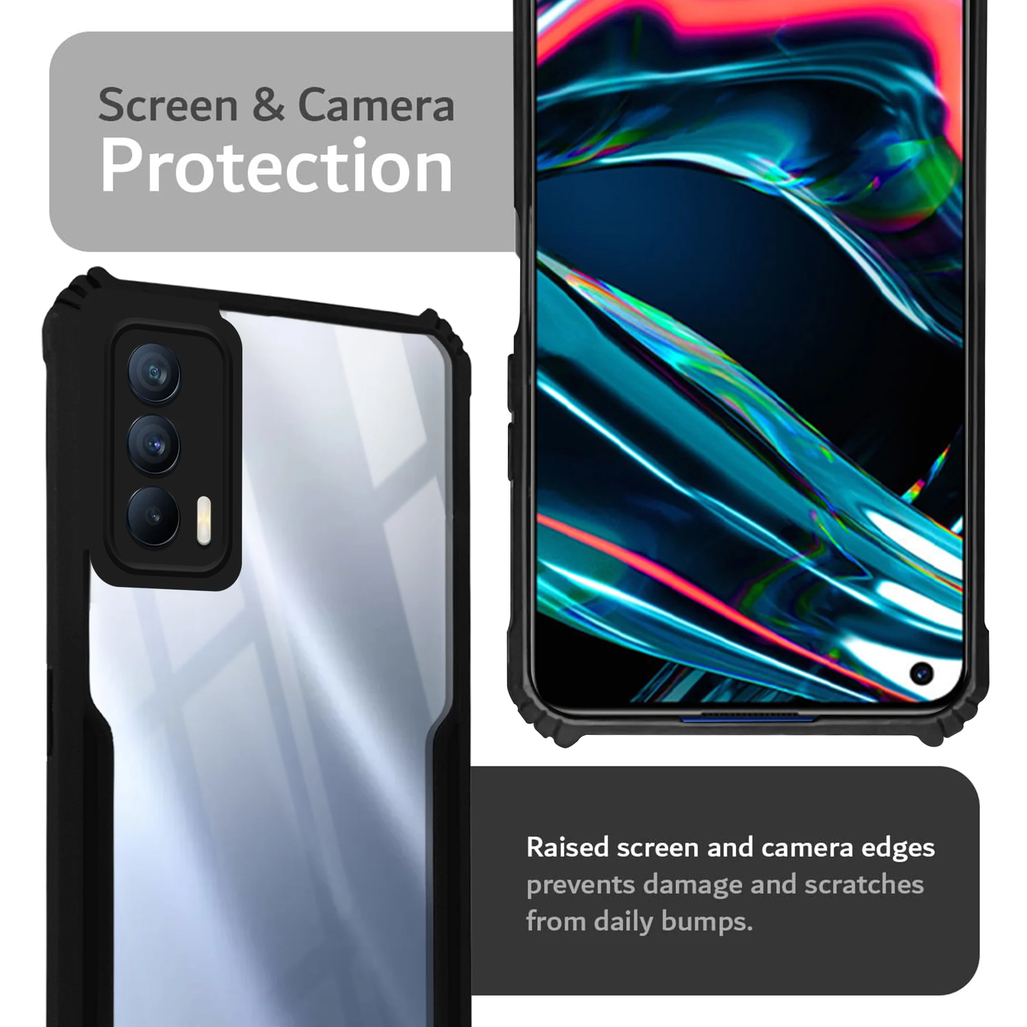 Premium Acrylic Transparent Back Cover for Realme V15 5G - Image 5
