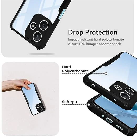 Premium Acrylic Transparent Back Cover for Redmi 12 5G - Image 4