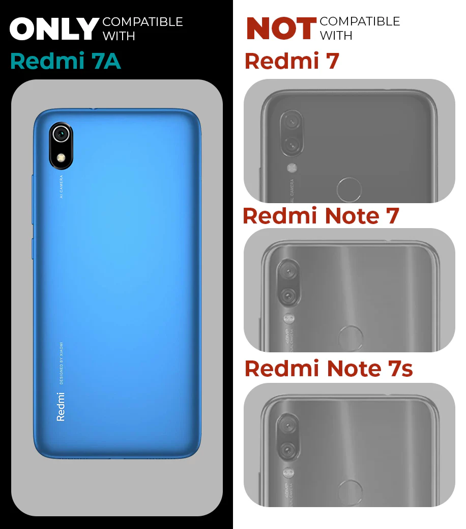 Premium Acrylic Transparent Back Cover for Redmi 7A - Image 2