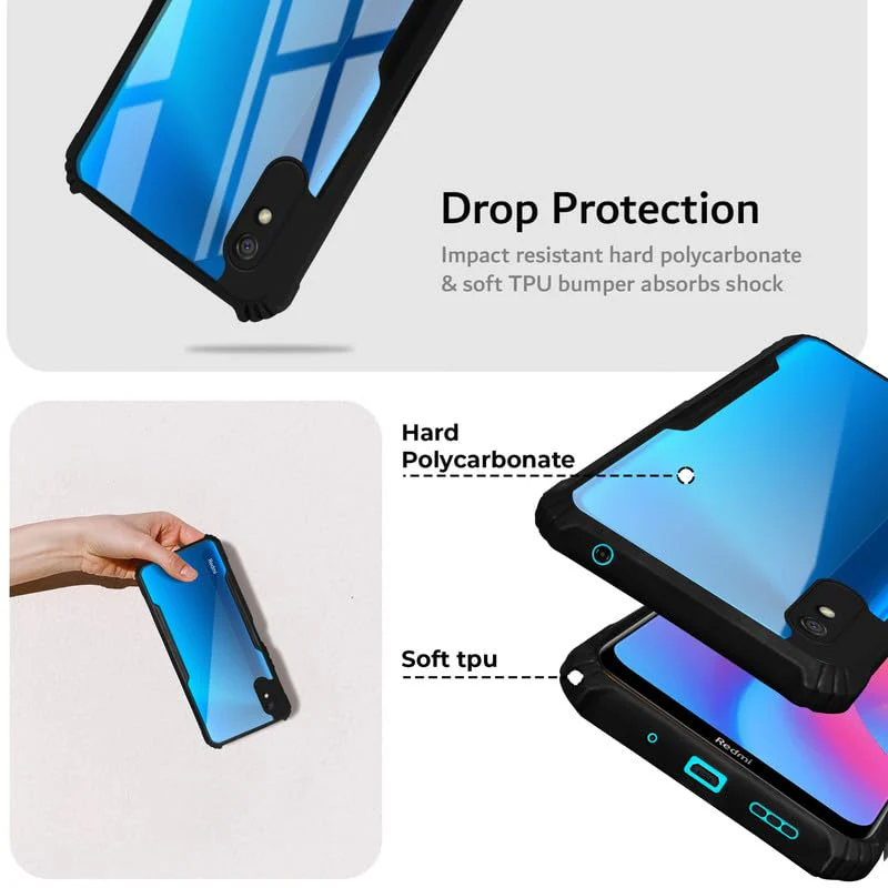 Premium Acrylic Transparent Back Cover for Redmi 9A - Image 5
