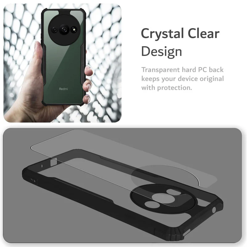 Premium Acrylic Transparent Back Cover for Redmi A3 2024 - Image 3