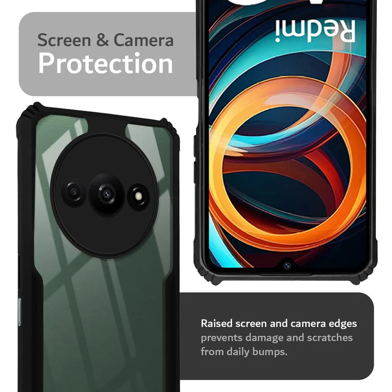 Premium Acrylic Transparent Back Cover for Redmi A3 2024 - Image 4