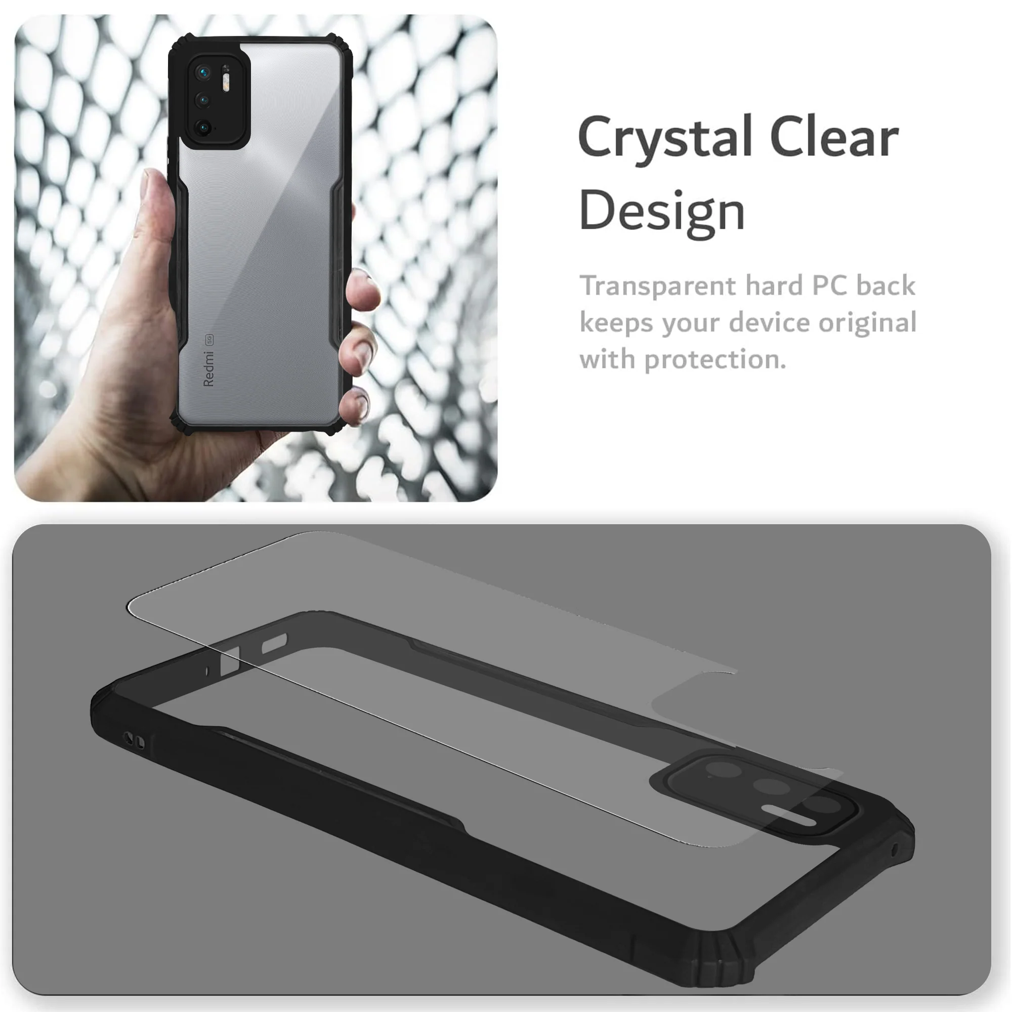 Premium Acrylic Transparent Back Cover for Redmi Note 10 5G - Image 5