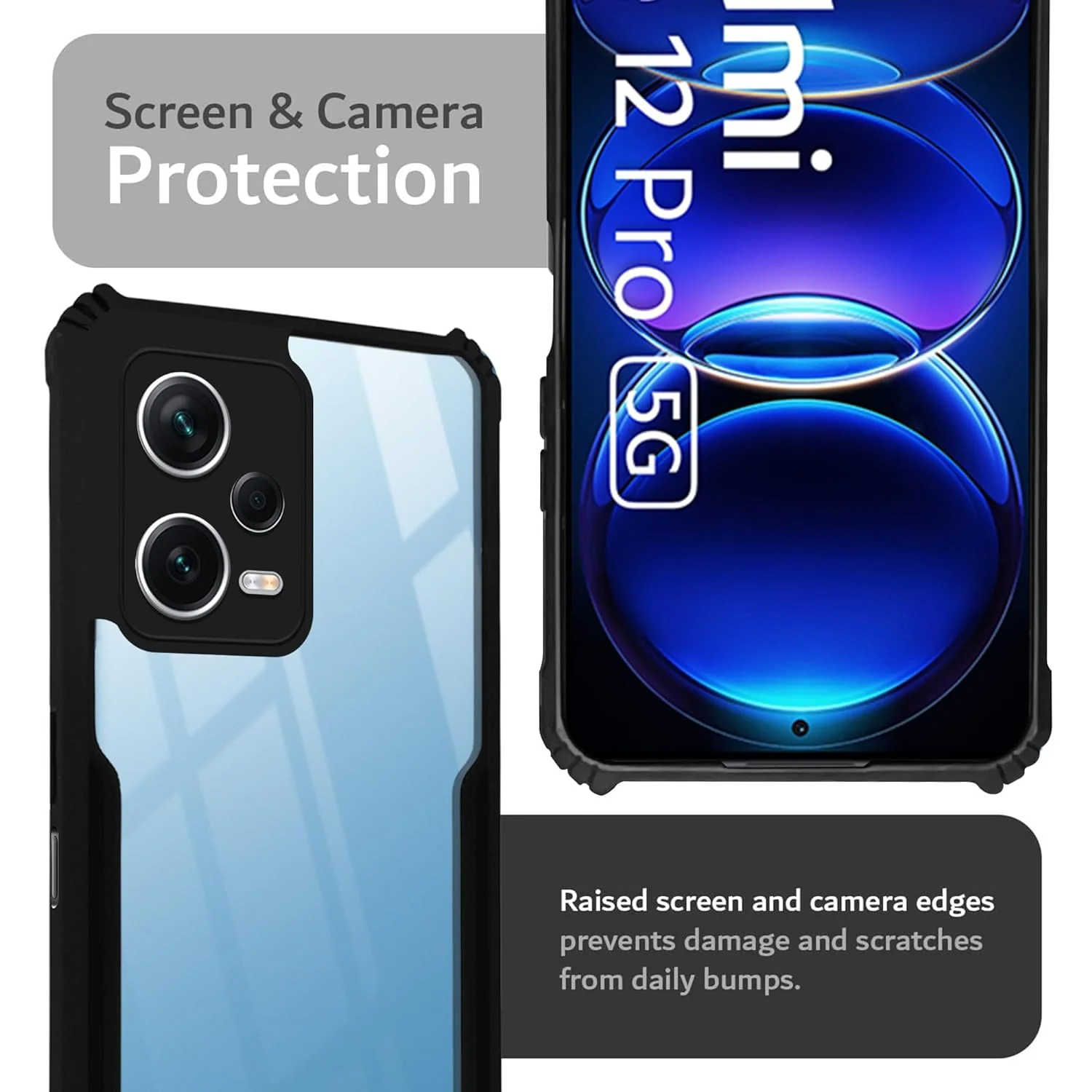 Premium Acrylic Transparent Back Cover for Redmi Note 12 Pro 5G - Image 6