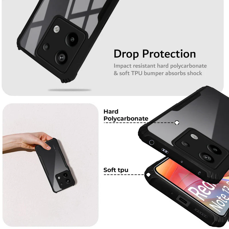 Premium Acrylic Transparent Back Cover for Redmi Note 13 Pro 5G - Image 3