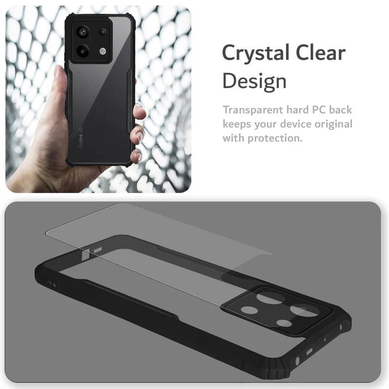 Premium Acrylic Transparent Back Cover for Redmi Note 13 Pro 5G - Image 4