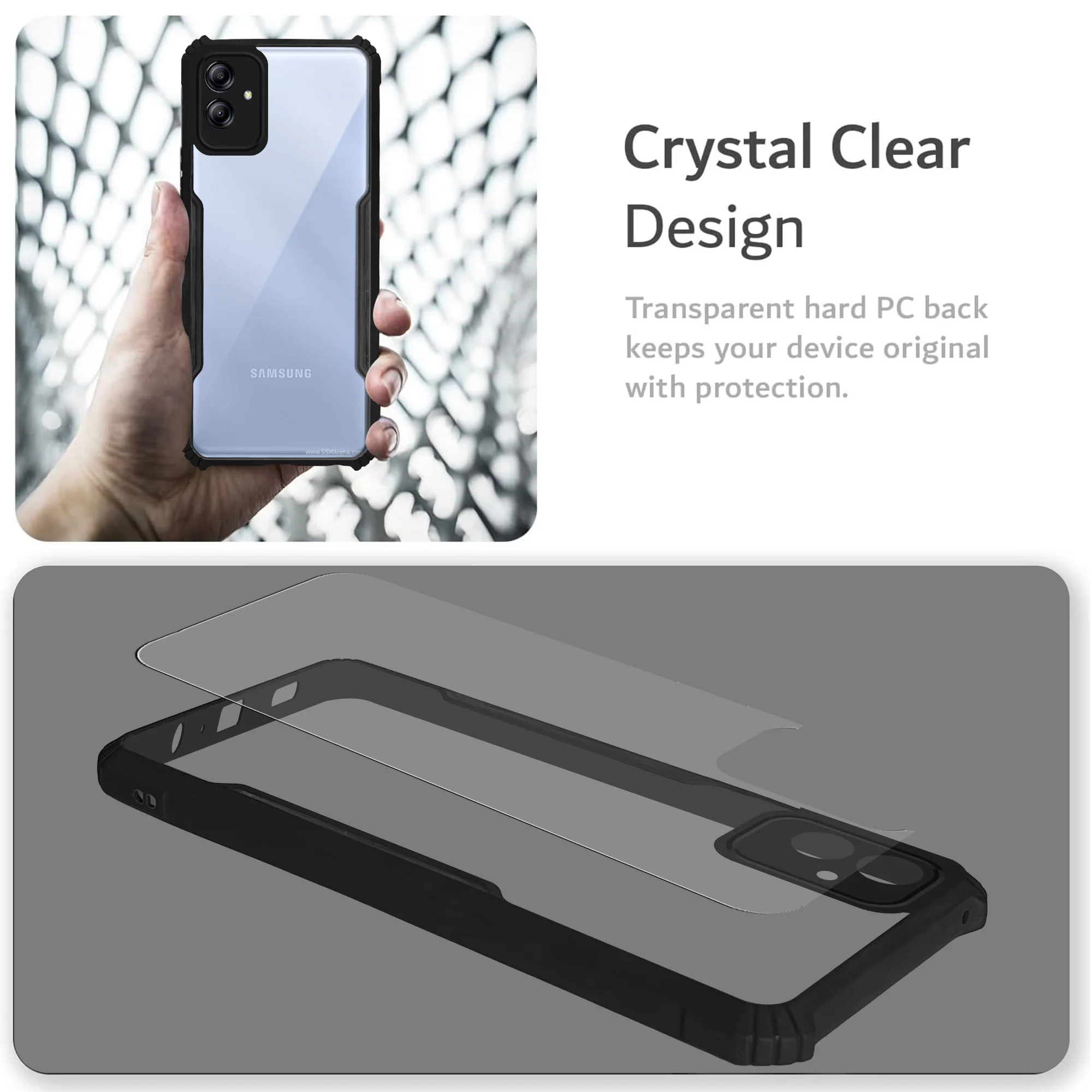 Premium Acrylic Transparent Back Cover for Samsung A04 - Image 5