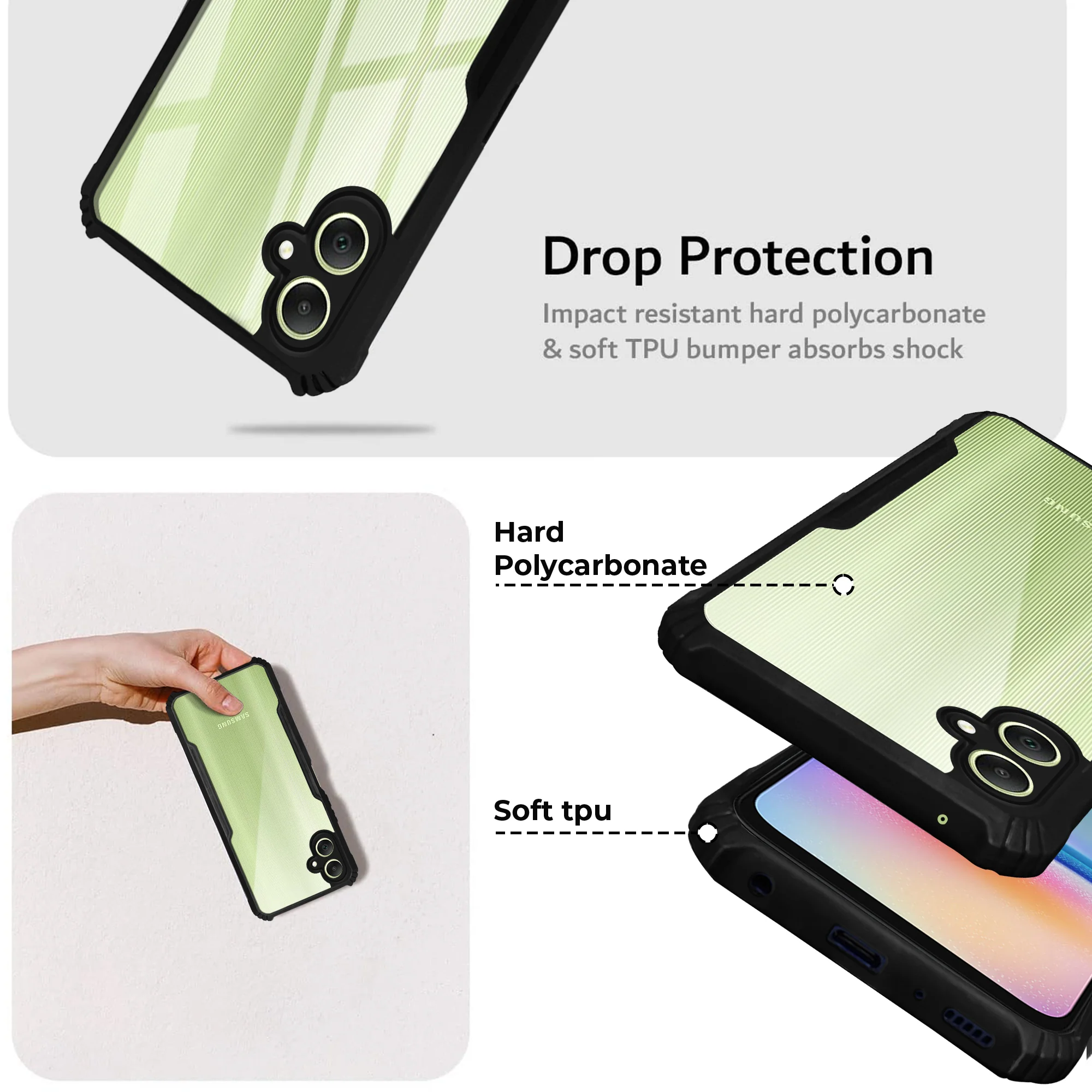 Premium Acrylic Transparent Back Cover for Samsung A05 - Image 4