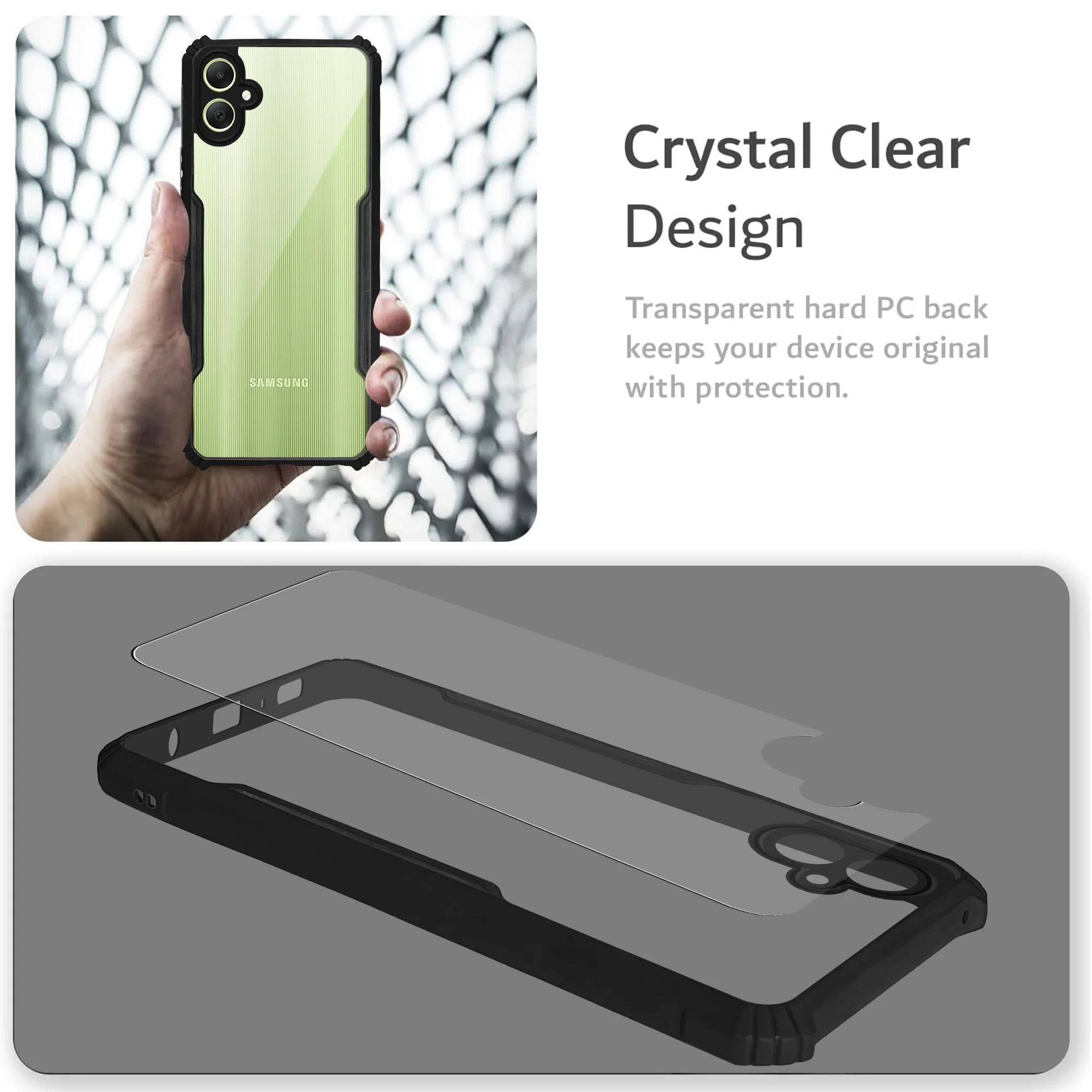 Premium Acrylic Transparent Back Cover for Samsung A05 - Image 5