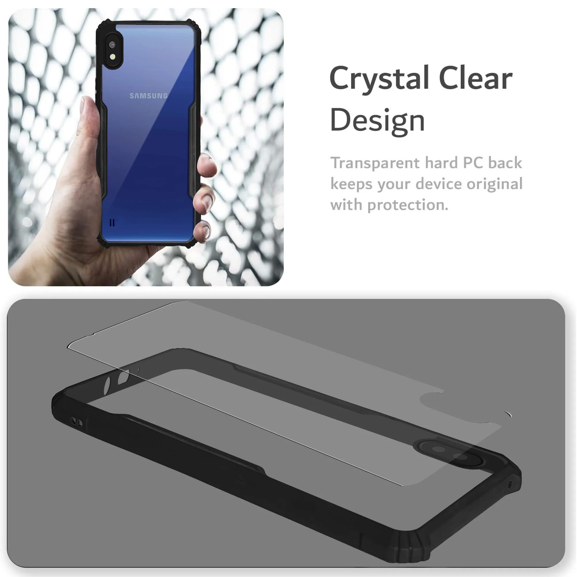 Premium Acrylic Transparent Back Cover for Samsung  A10 - Image 5