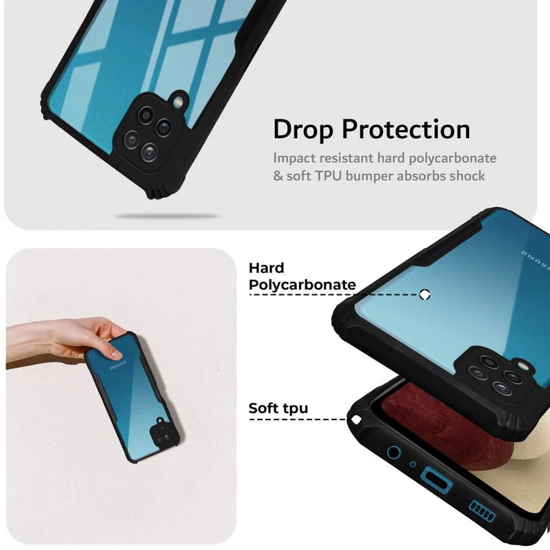 Premium Acrylic Transparent Back Cover for Samsung A12 - Image 2
