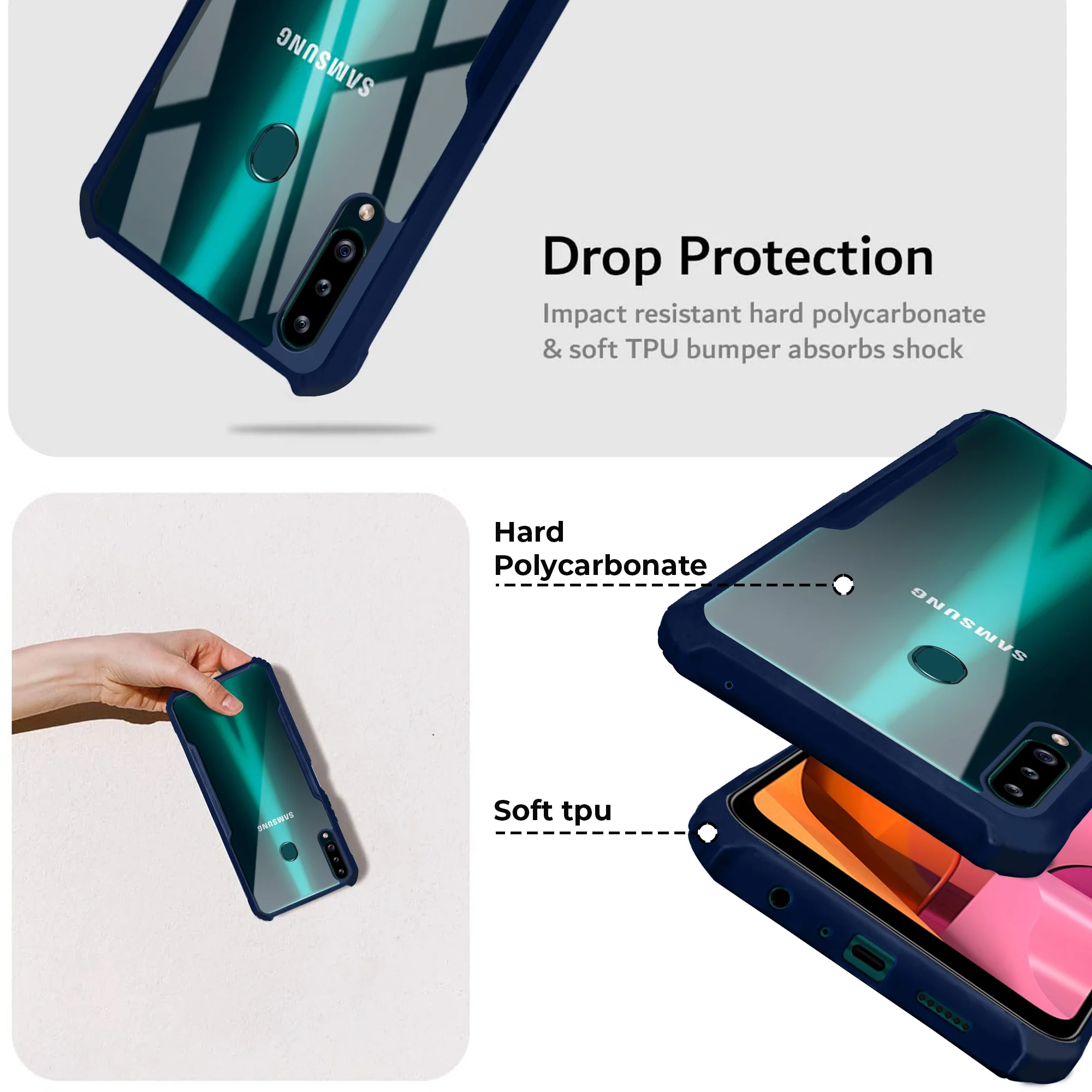 Premium Acrylic Transparent Back Cover for Samsung A20s - Image 10