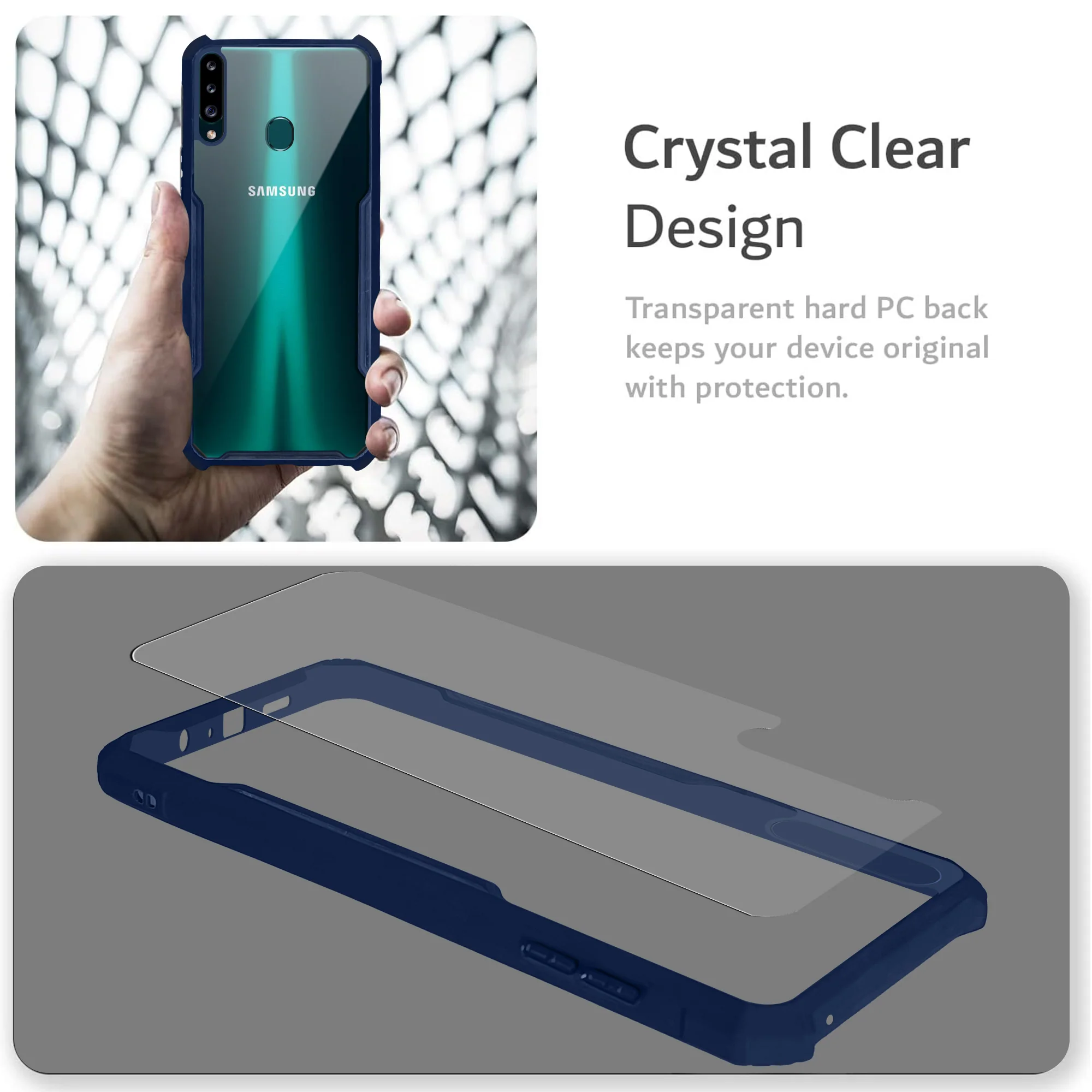 Premium Acrylic Transparent Back Cover for Samsung A20s - Image 11