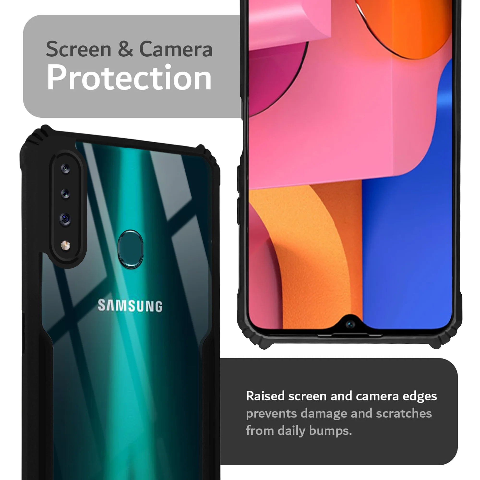 Premium Acrylic Transparent Back Cover for Samsung A20s - Image 6