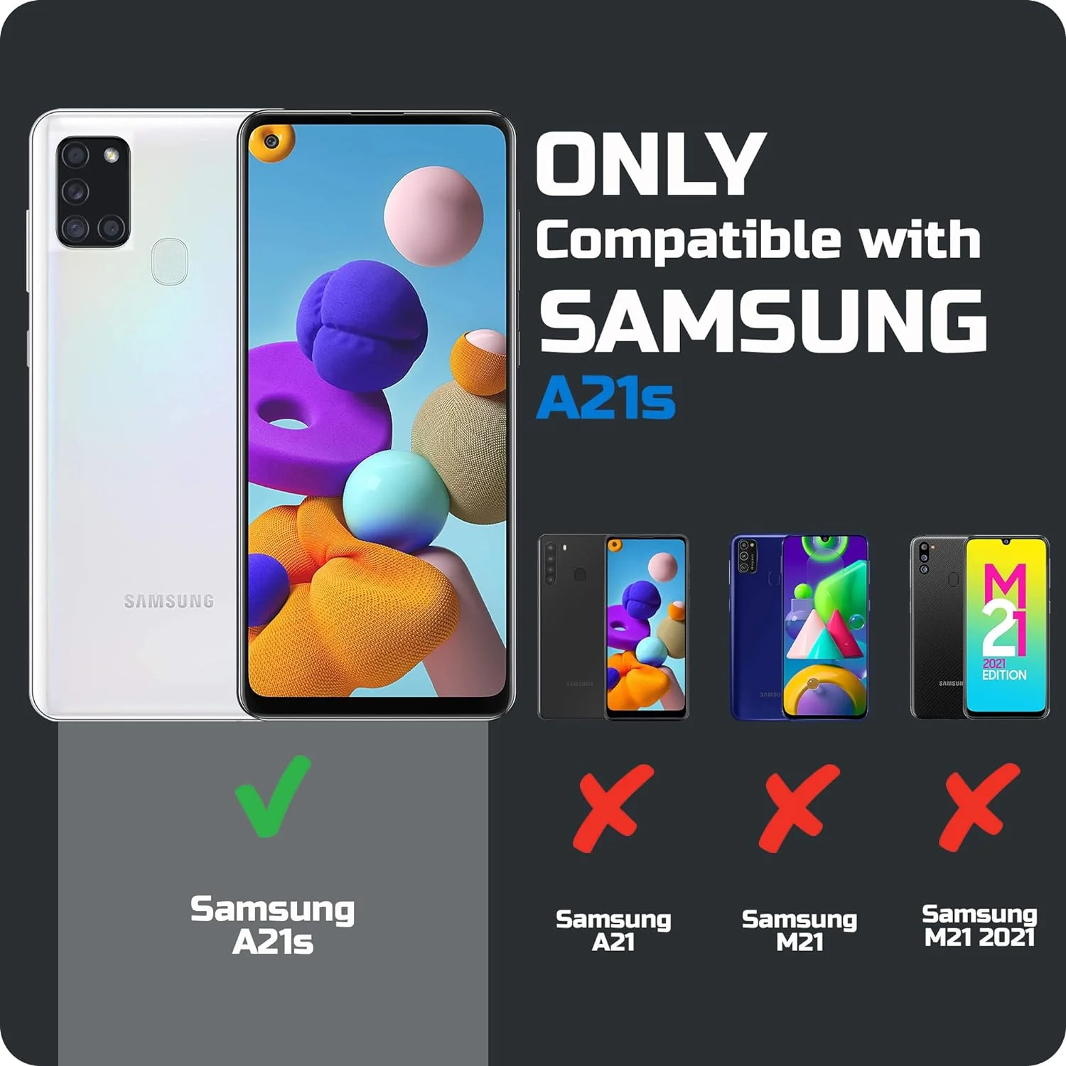 Premium Acrylic Transparent Back Cover for Samsung A21s - Image 2