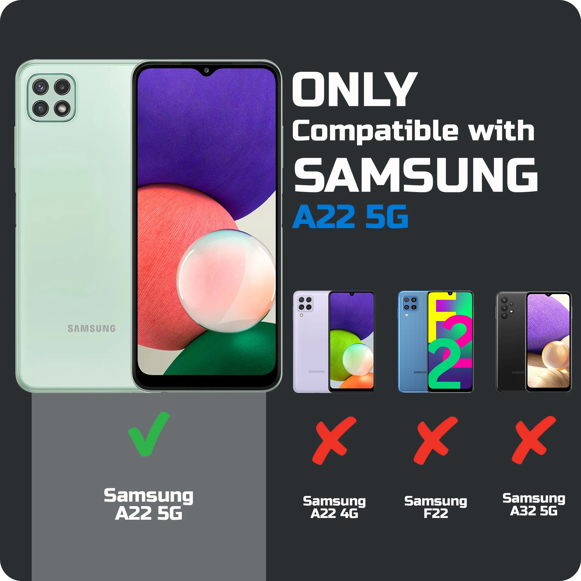 Premium Acrylic Transparent Back Cover for Samsung A22 5G - Image 2