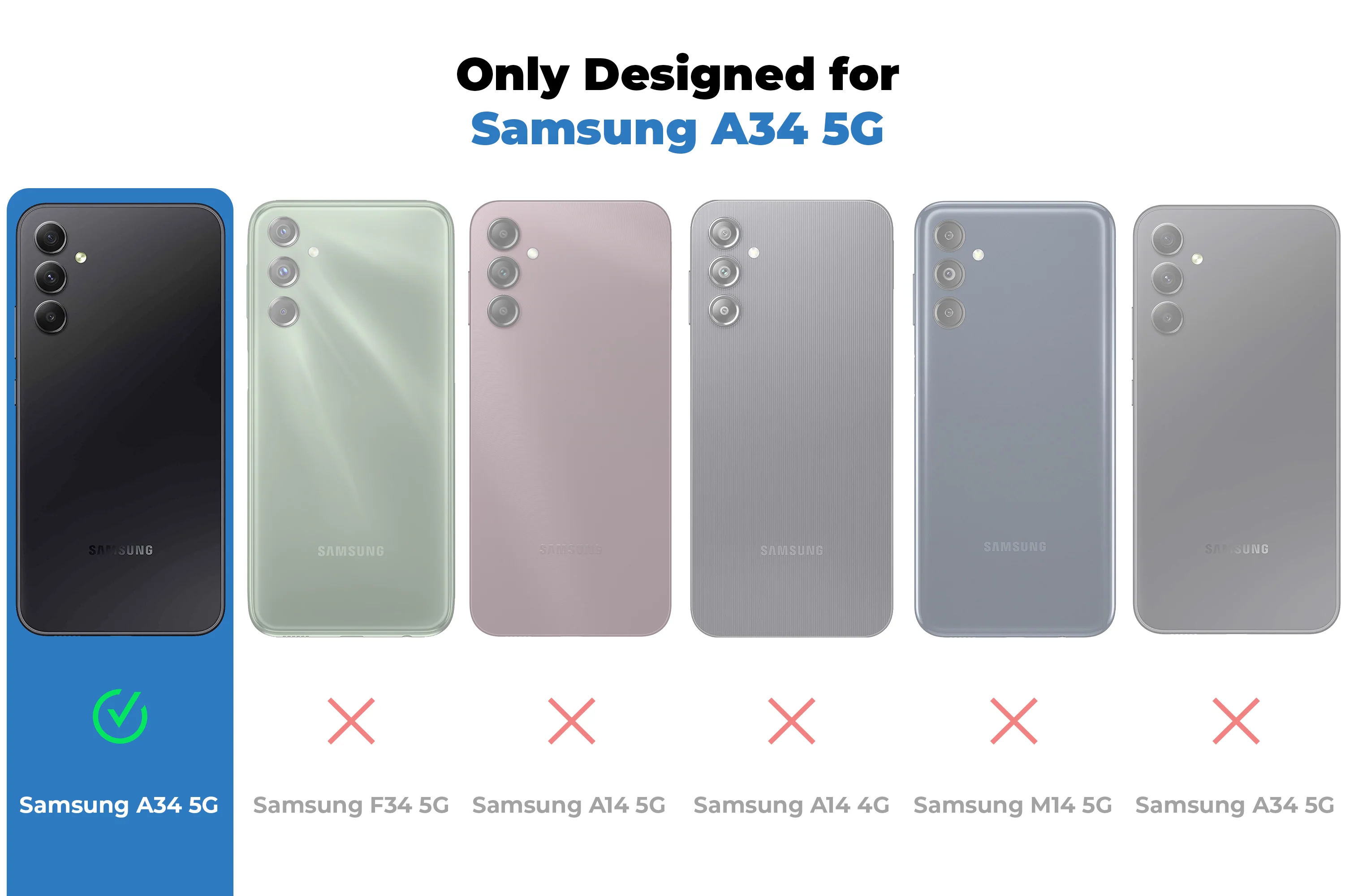 Premium Acrylic Transparent Back Cover for Samsung A34 5G - Image 2