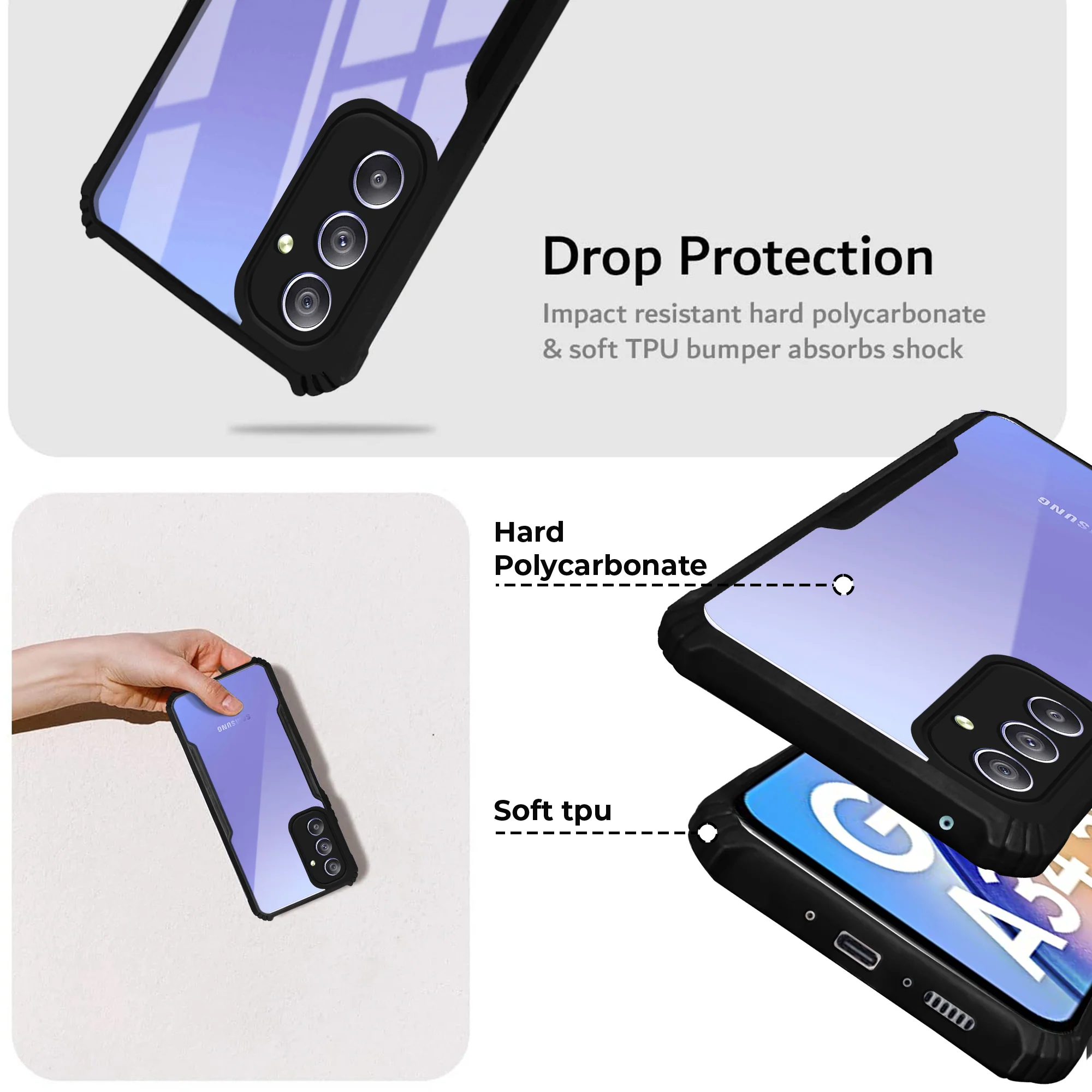 Premium Acrylic Transparent Back Cover for Samsung A34 5G - Image 4