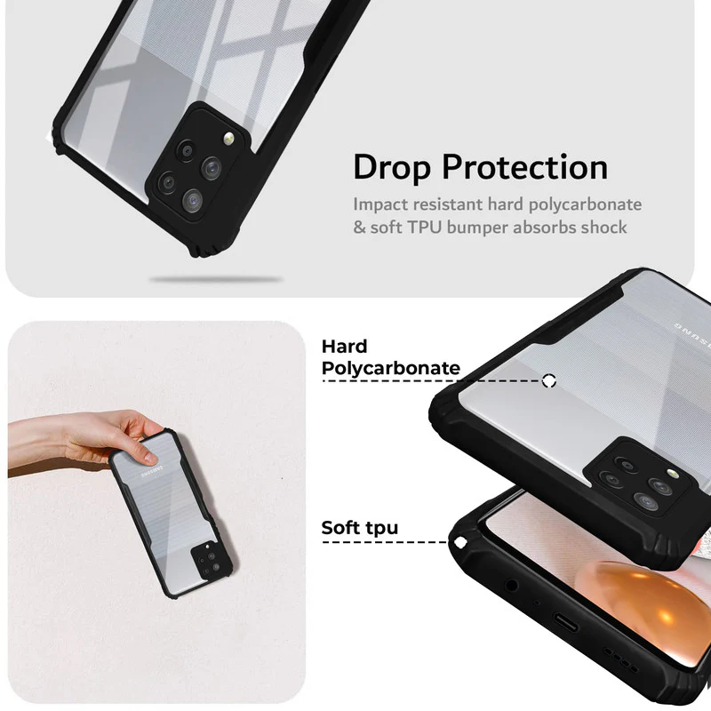 Premium Acrylic Transparent Back Cover for Samsung A42 5G - Image 2