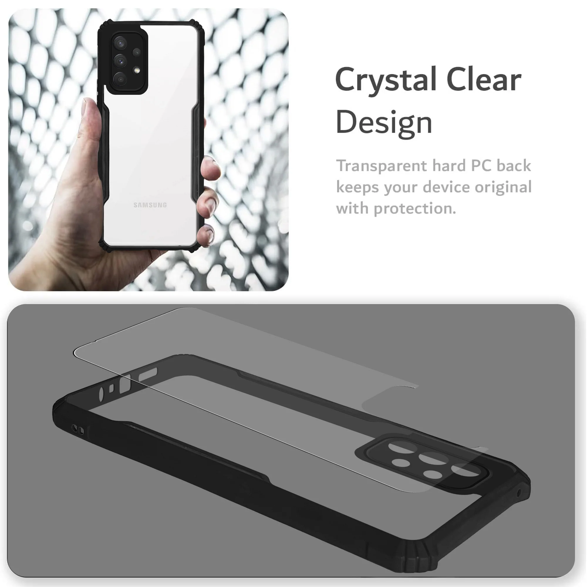 Premium Acrylic Transparent Back Cover for Samsung A52 5G - Image 5