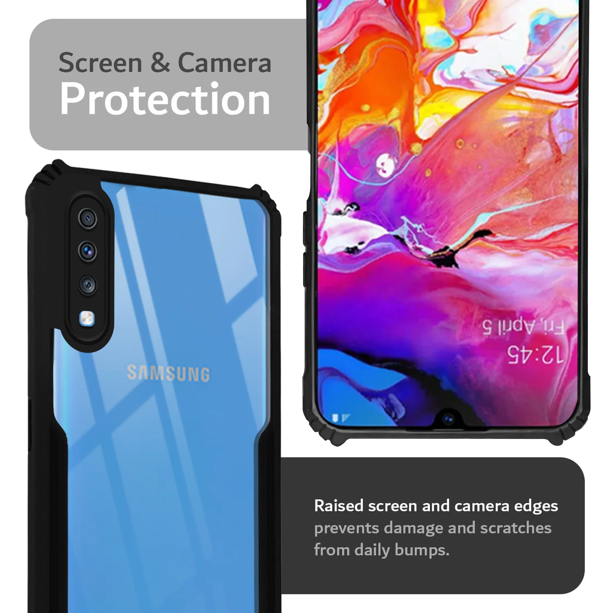 Premium Acrylic Transparent Back Cover for Samsung  A70 - Image 6