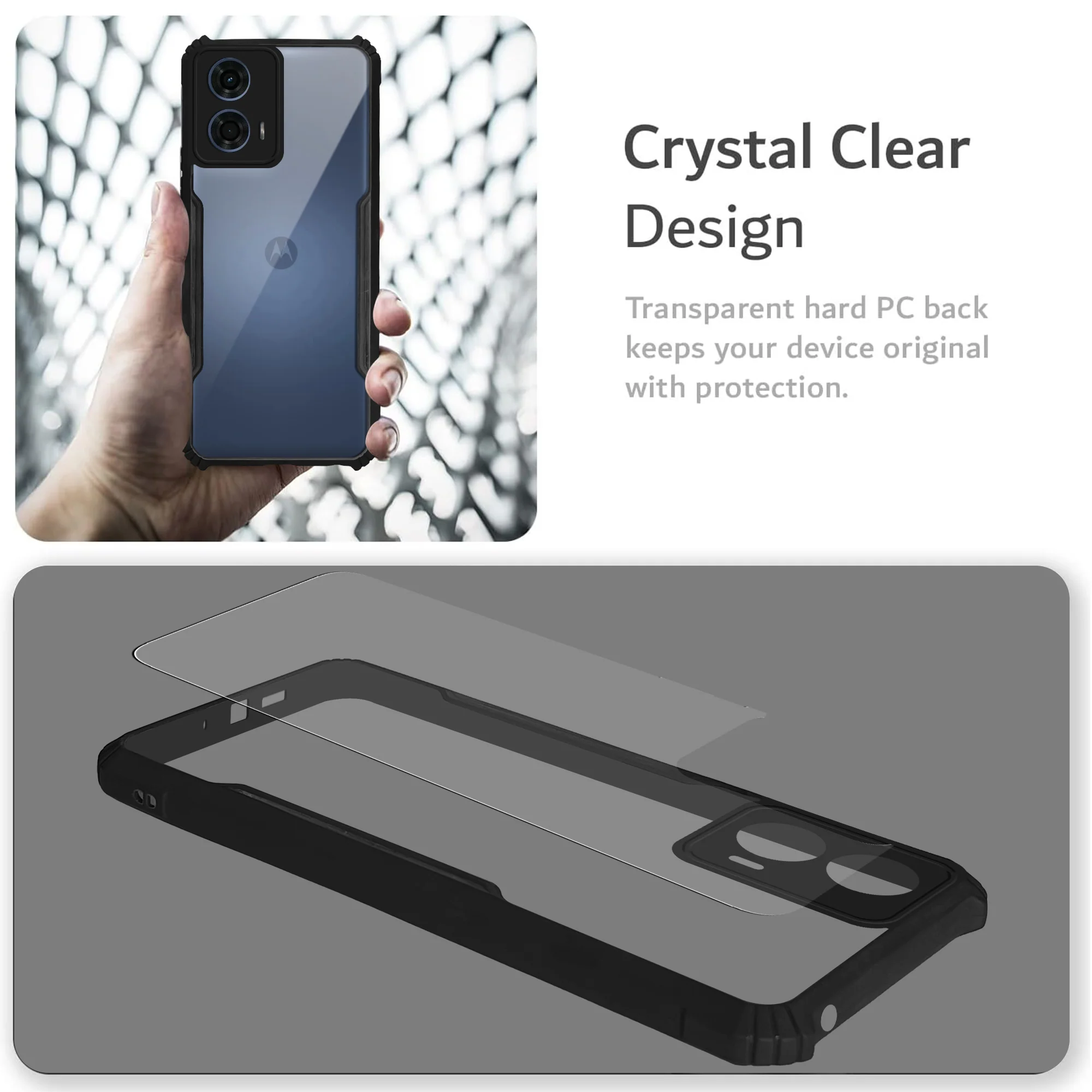 Premium Acrylic Transparent Back Cover for Motorola G24 Power - Image 4