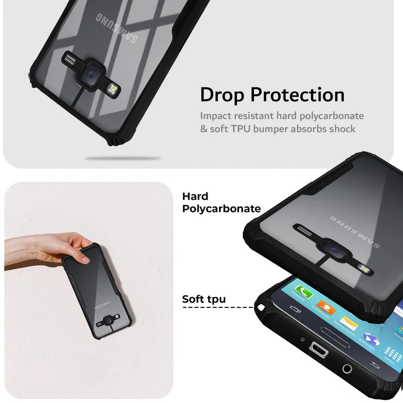 Premium Acrylic Transparent Back Cover for Samsung J7 2015 - Image 3
