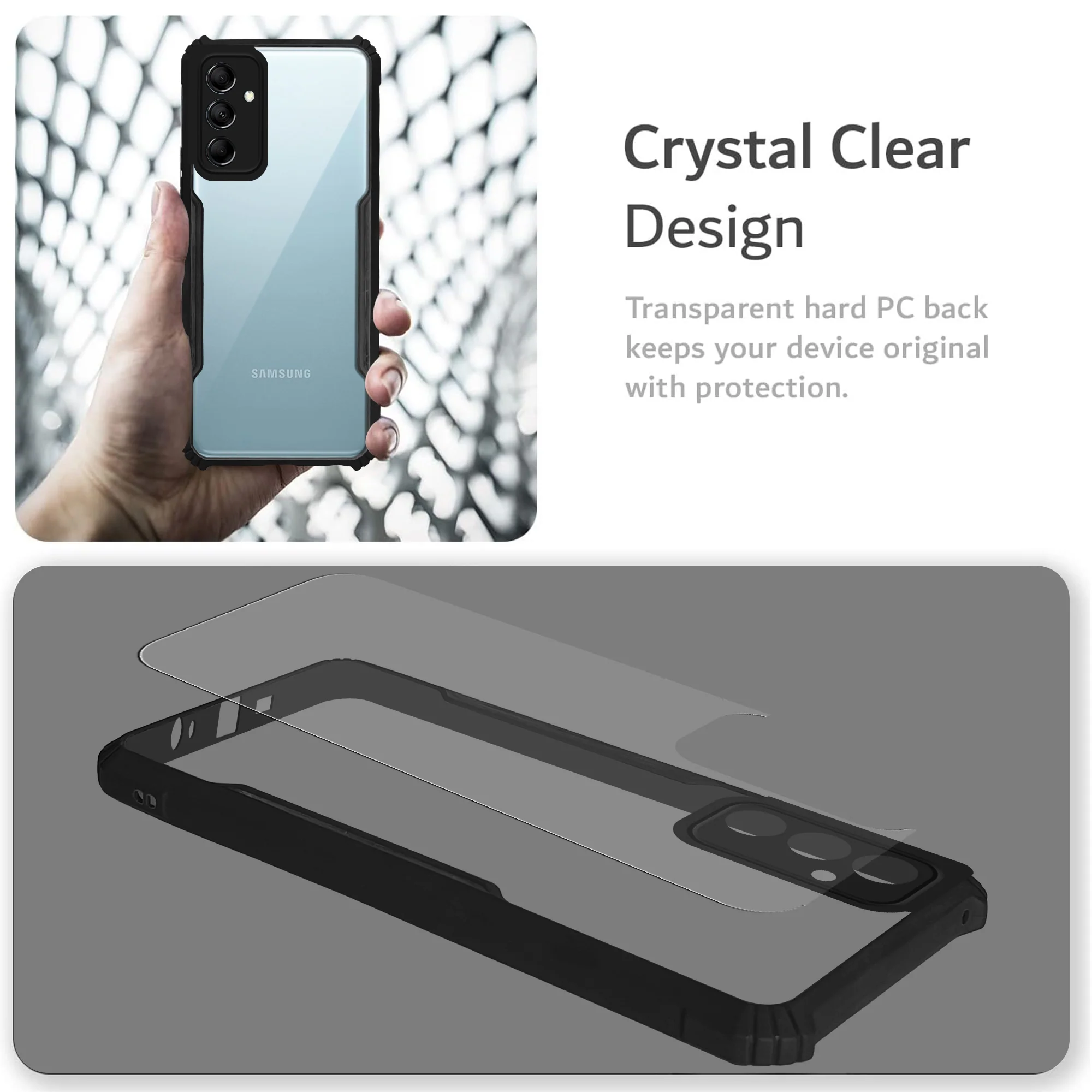 Premium Acrylic Transparent Back Cover for Samsung M14 5G - Image 5