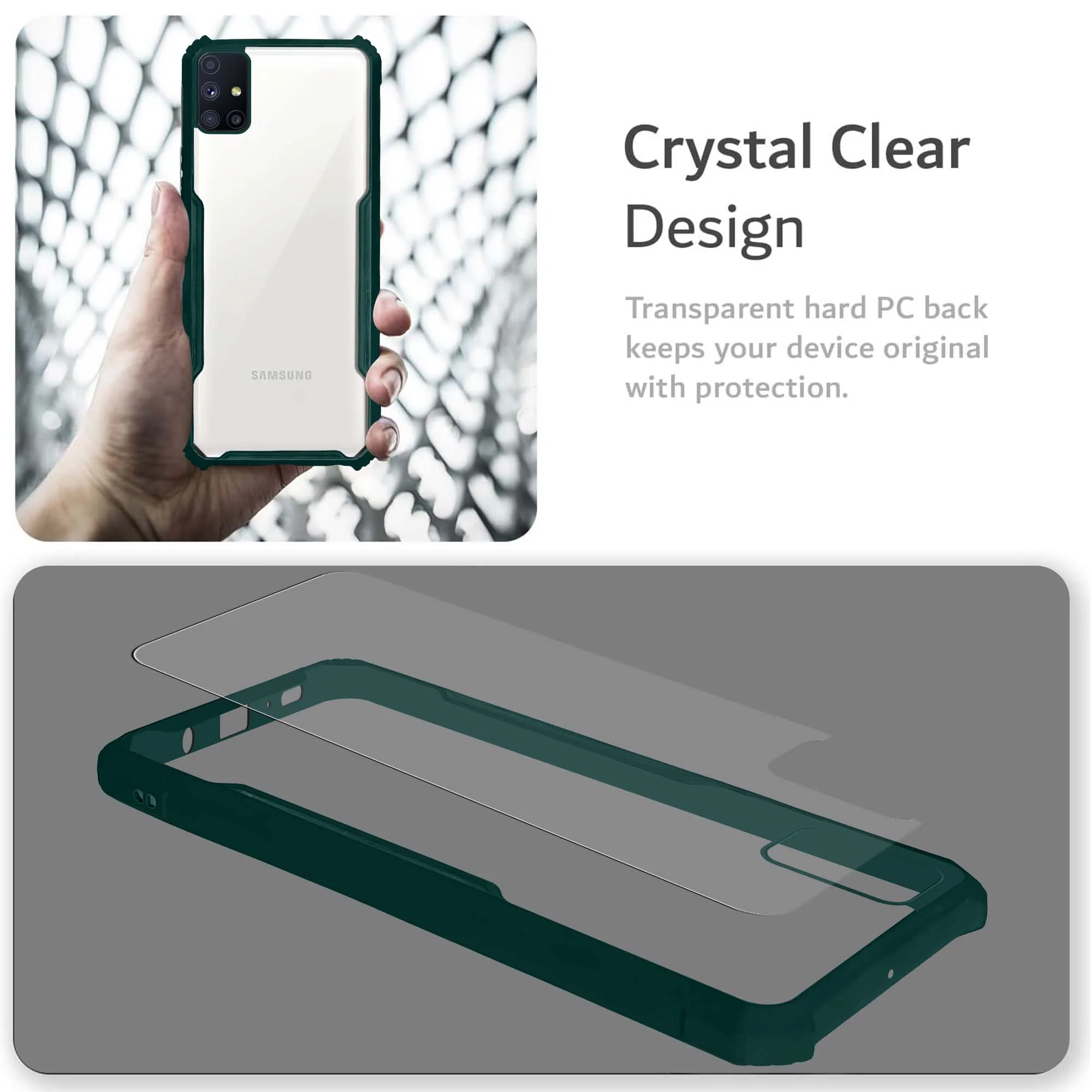 Premium Acrylic Transparent Back Cover for Samsung M51 - Image 11