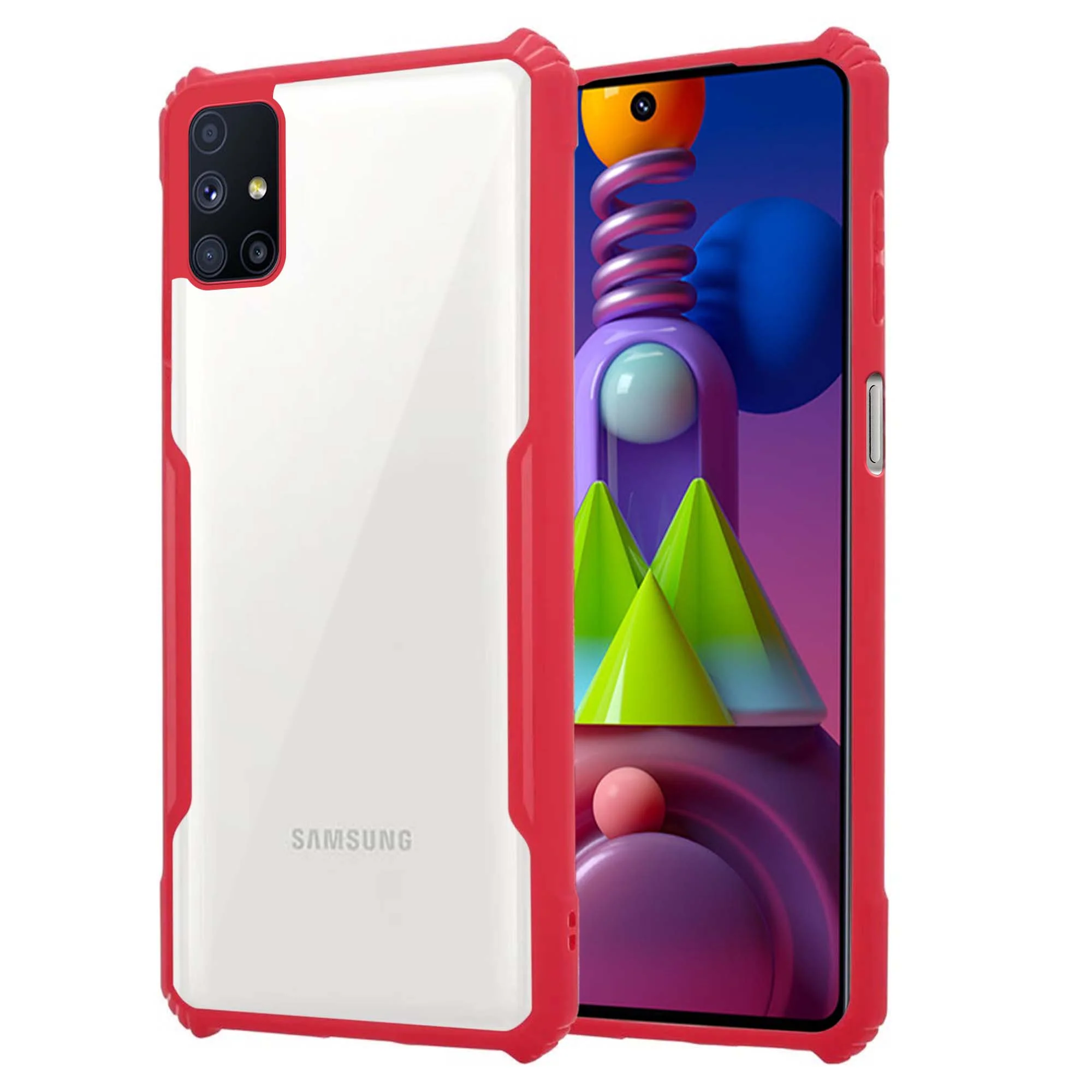 Premium Acrylic Transparent Back Cover for Samsung M51 - Image 22