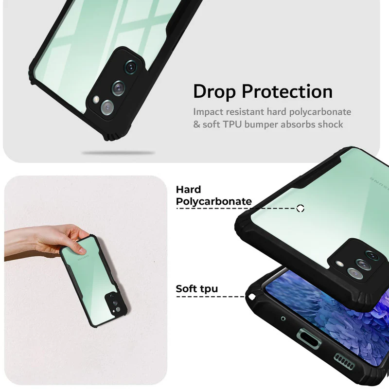 Premium Acrylic Transparent Back Cover for Samsung S20 FE 5G - Image 3