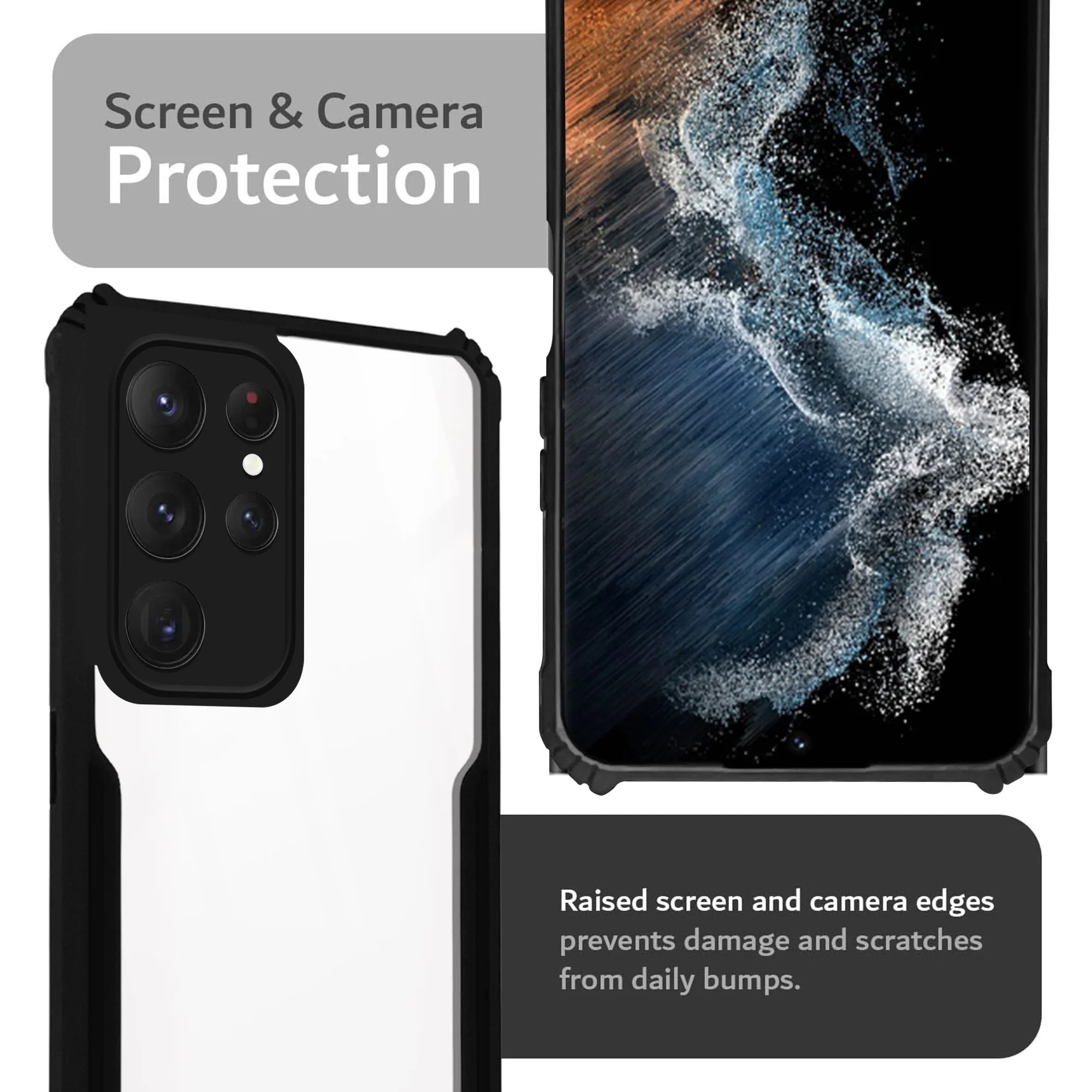 Premium Acrylic Transparent Back Cover for Samsung S22 Ultra 5G - Image 6