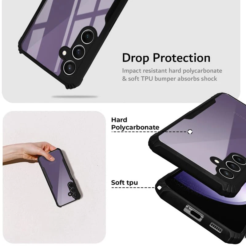 Premium Acrylic Transparent Back Cover for Samsung S23 FE 5G - Image 4