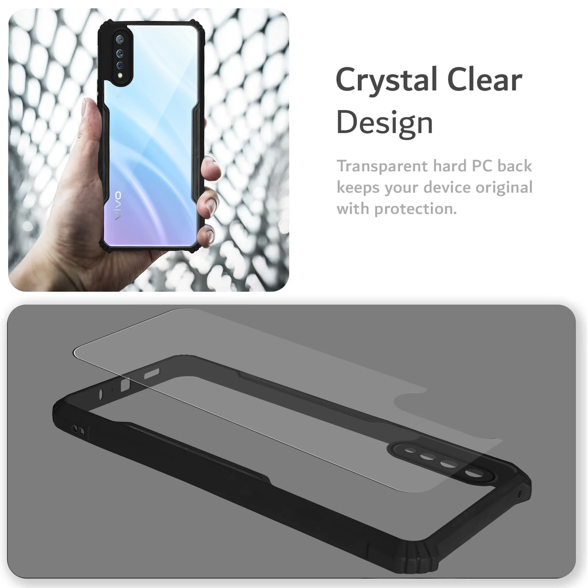 Premium Acrylic Transparent Back Cover for Vivo S1 - Image 5