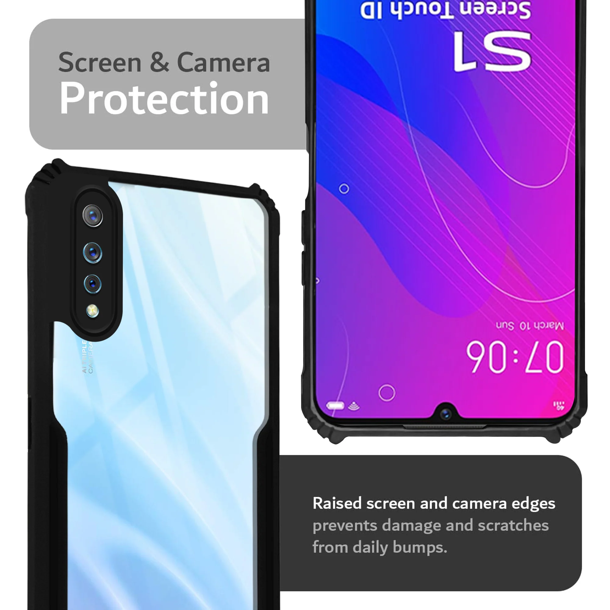 Premium Acrylic Transparent Back Cover for Vivo S1 - Image 6