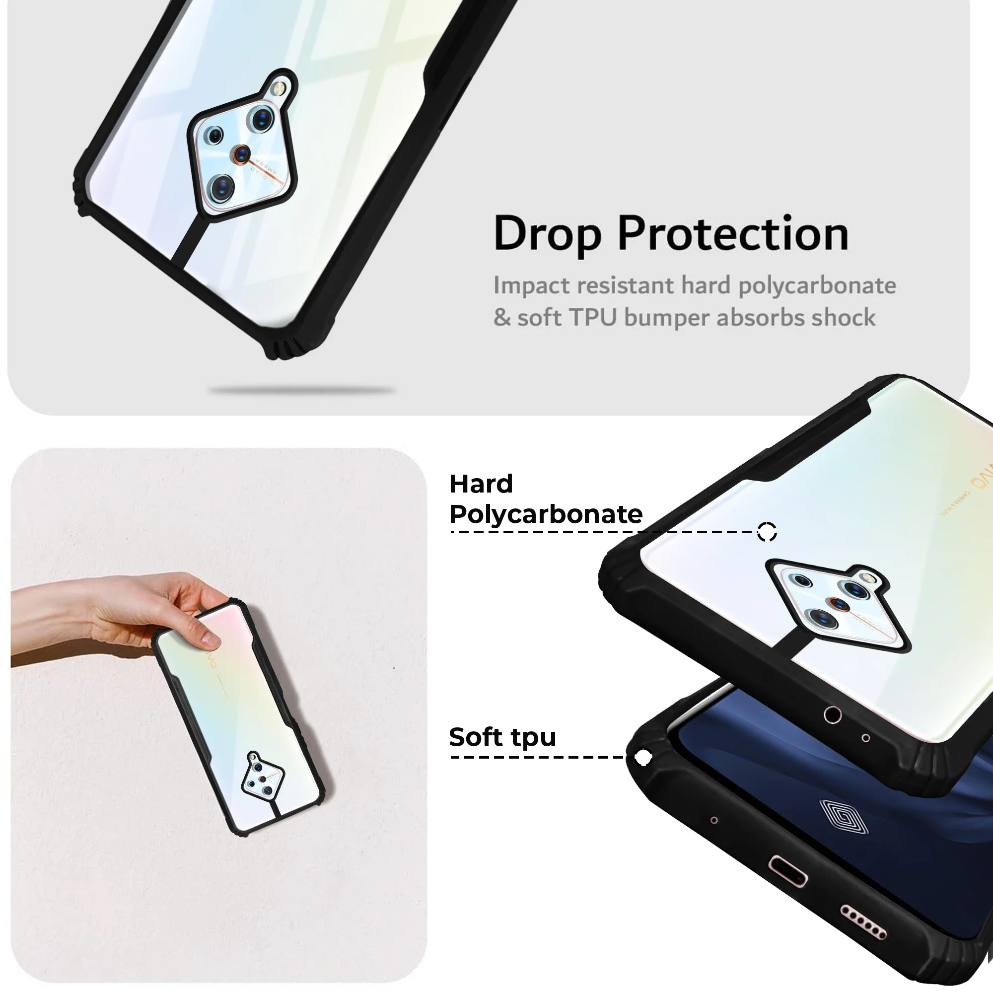 Premium Acrylic Transparent Back Cover for Vivo S1 Pro - Image 4