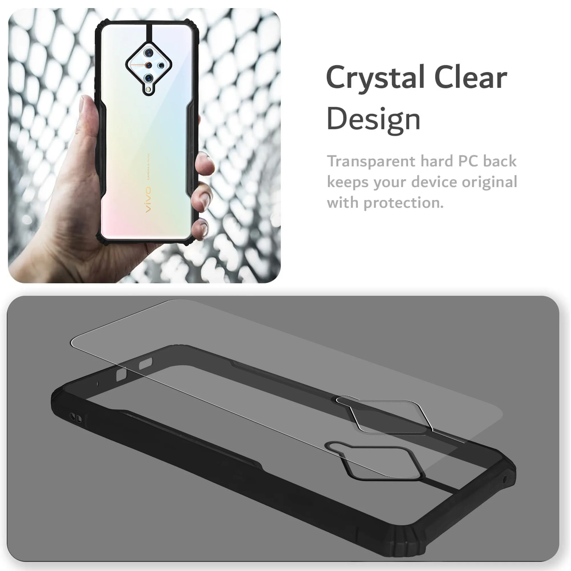 Premium Acrylic Transparent Back Cover for Vivo S1 Pro - Image 5