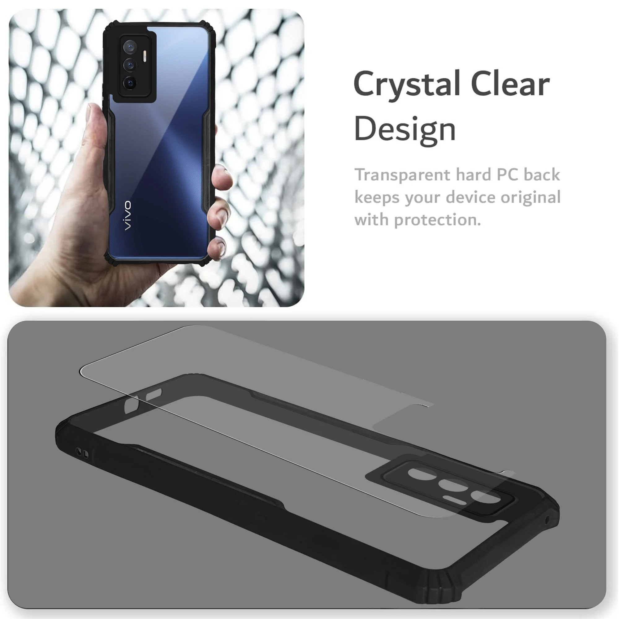 Premium Acrylic Transparent Back Cover for Vivo S10E - Image 4