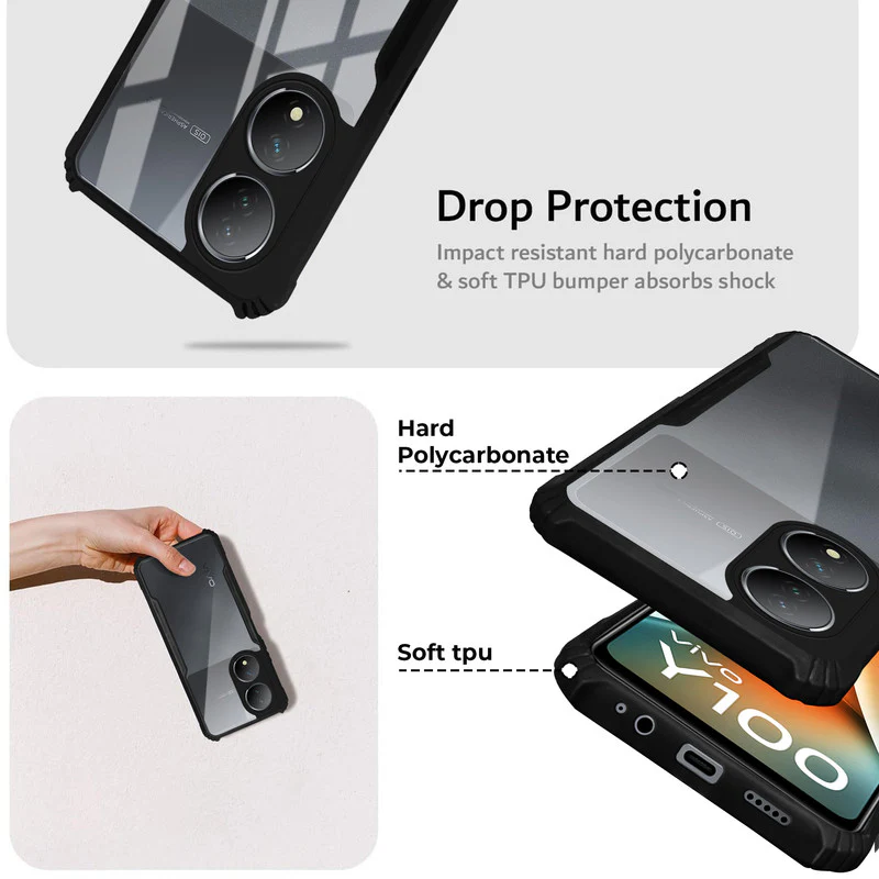 Premium Acrylic Transparent Back Cover for Vivo T2 5G - Image 3