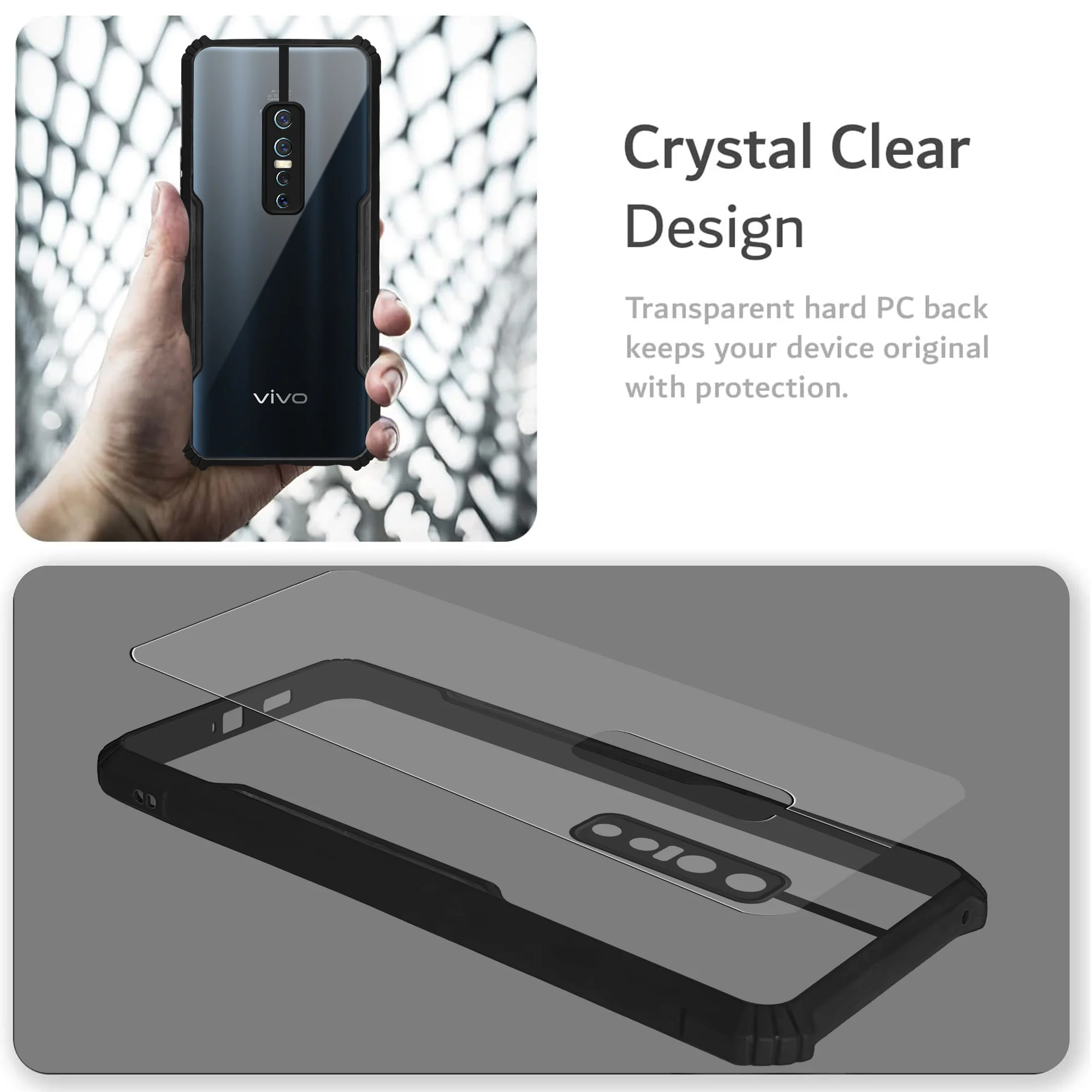 Premium Acrylic Transparent Back Cover for Vivo V17 Pro - Image 5