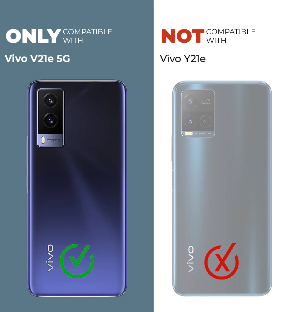 Premium Acrylic Transparent Back Cover for Vivo V21e 5G - Image 2