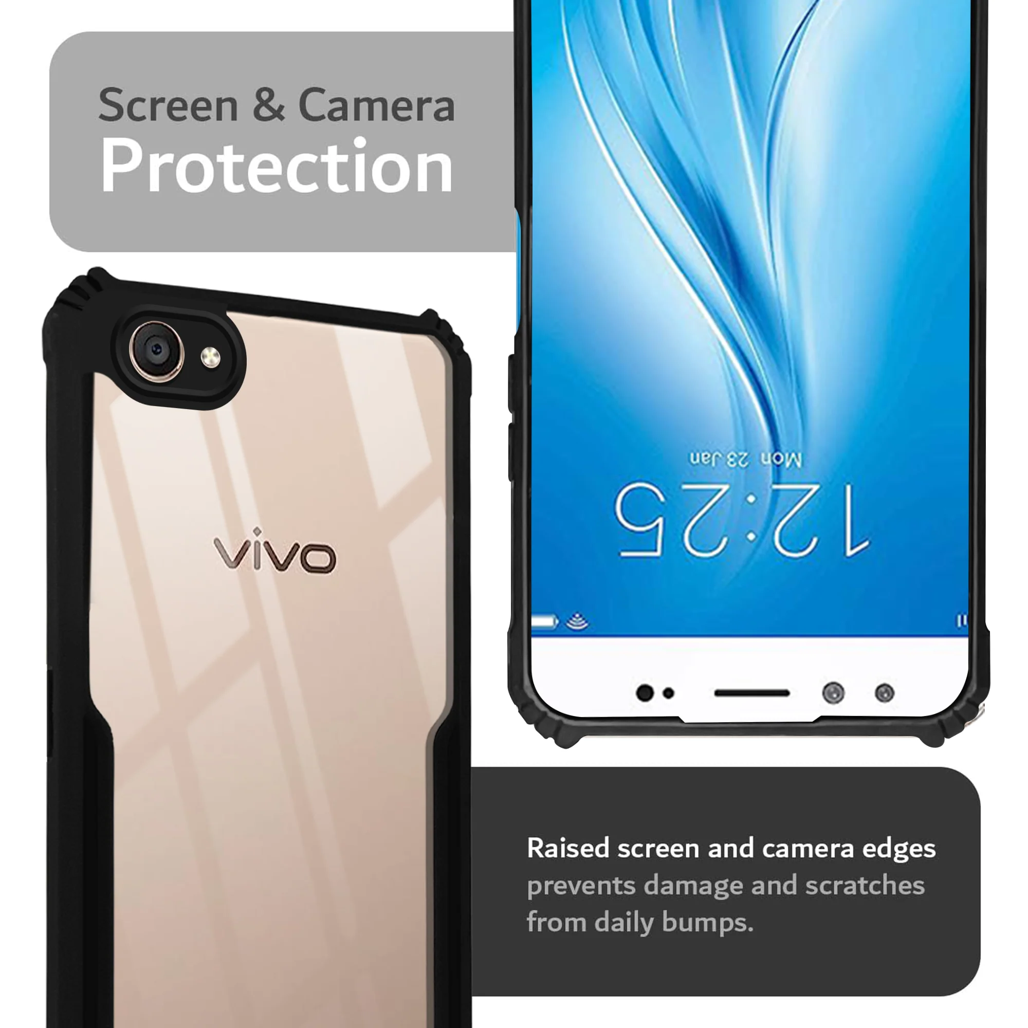 Premium Acrylic Transparent Back Cover for Vivo V5 - Image 5