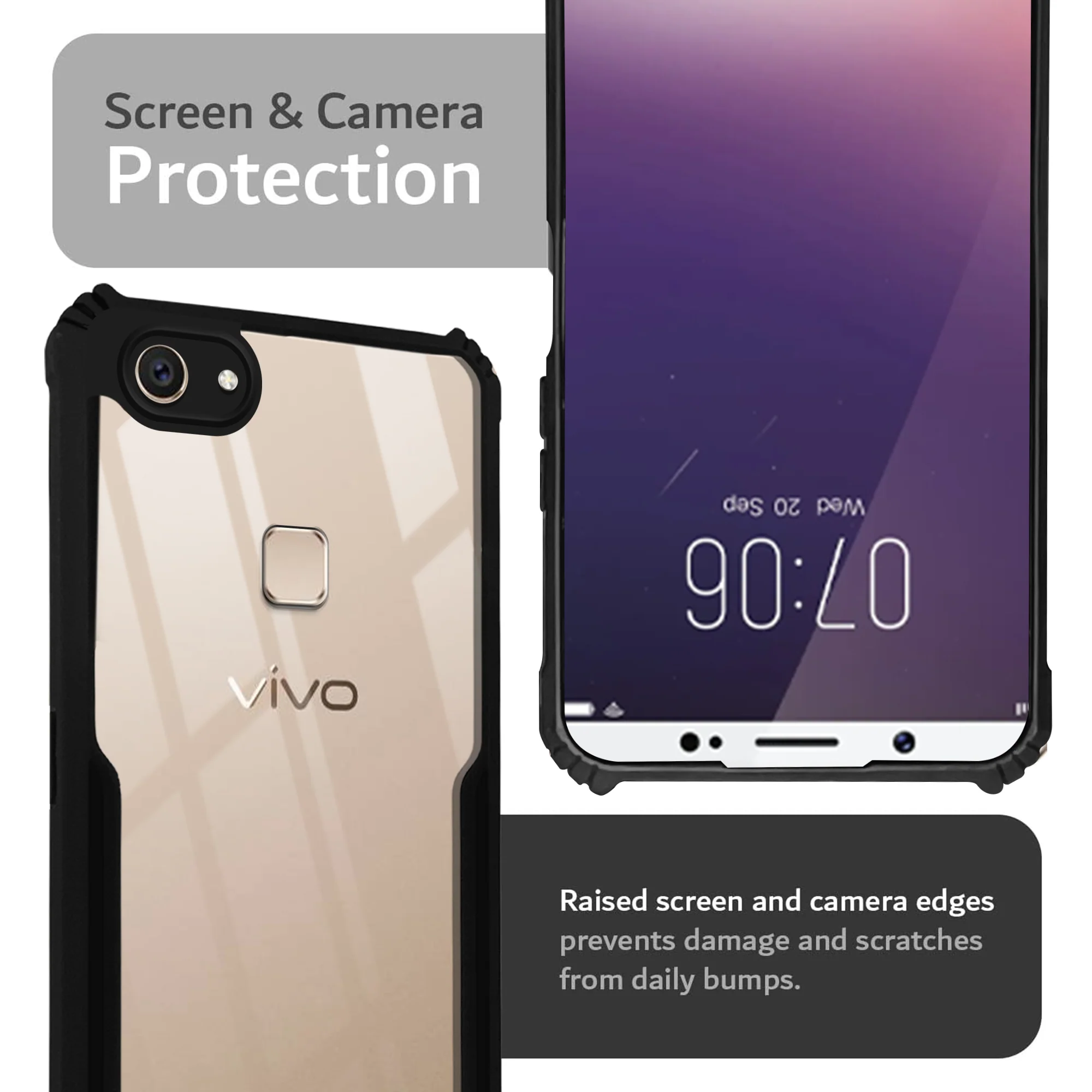Premium Acrylic Transparent Back Cover for Vivo V7 Plus - Image 6