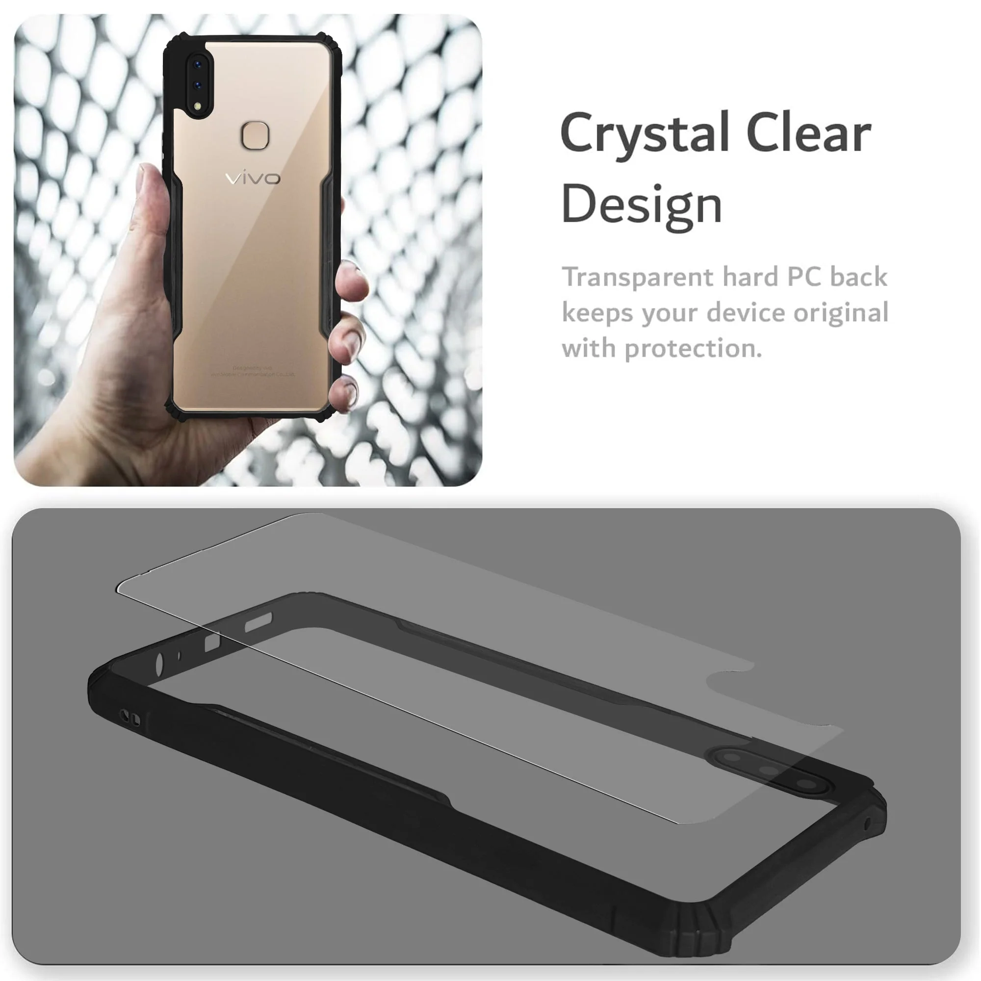 Premium Acrylic Transparent Back Cover for Vivo V9 - Image 5