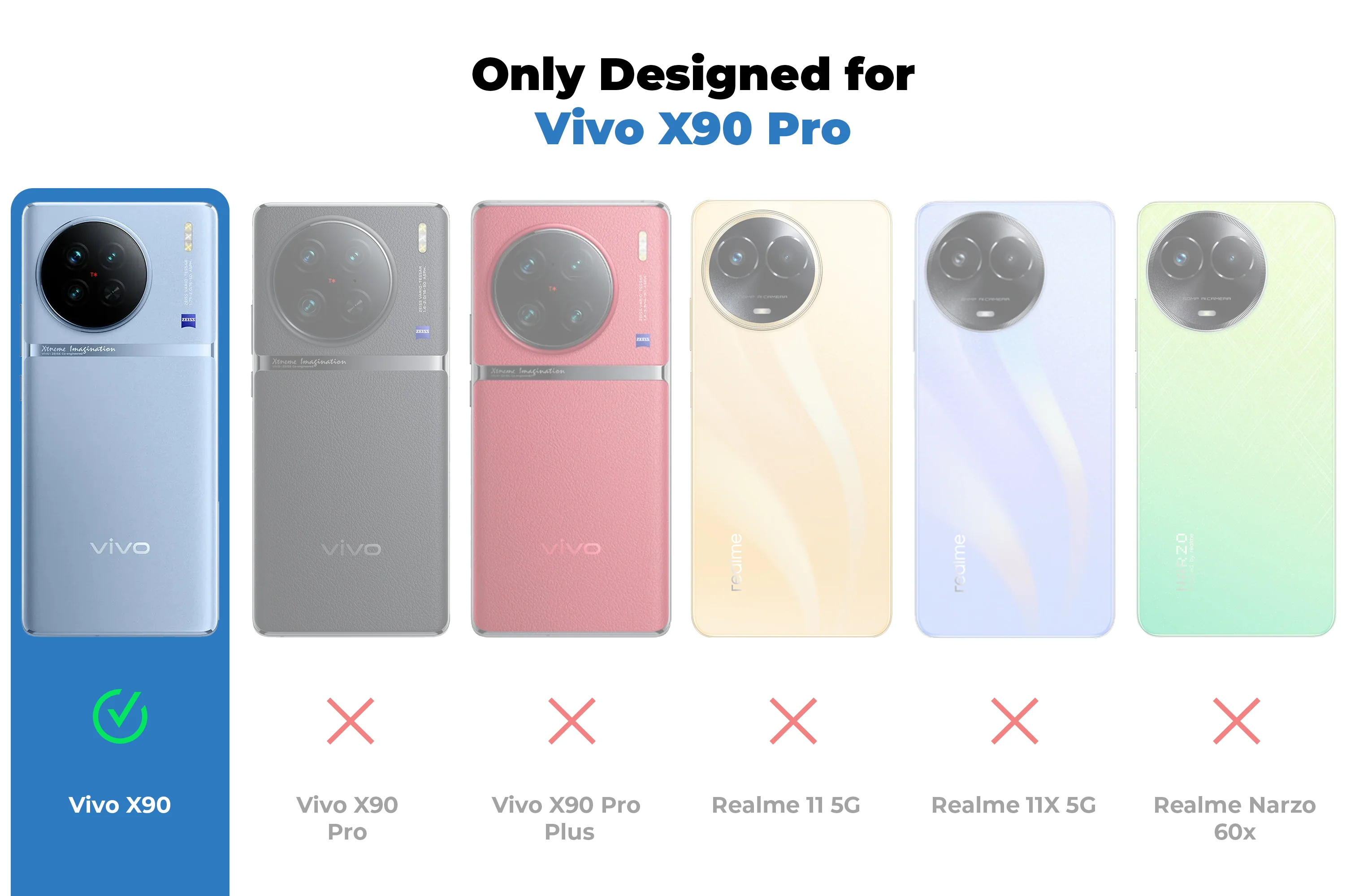 Premium Acrylic Transparent Back Cover for Vivo X90 5G - Image 2