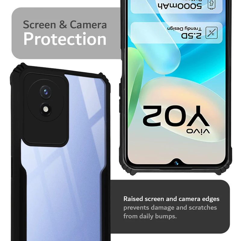 Premium Acrylic Transparent Back Cover for Vivo Y02T - Image 6