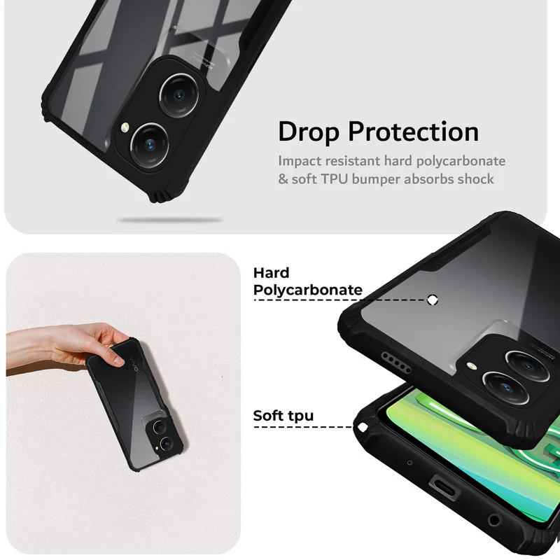 Premium Acrylic Transparent Back Cover for Vivo Y18e - Image 2