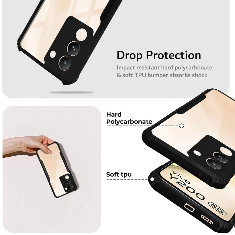Premium Acrylic Transparent Back Cover for Vivo Y200 5G - Image 4